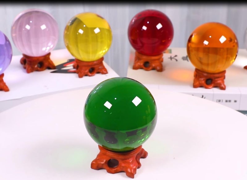 Modaier Green Crystal Ball 80mm/3.1 inch with Rose Wooden Stand and Gift Box for lensball Photography,Fortune Teller,Feng Shui, Witchcraft Decor,Scrying,Magic,Quartz Crystal Orb Prop Decorative Glass Sphere - Image 5
